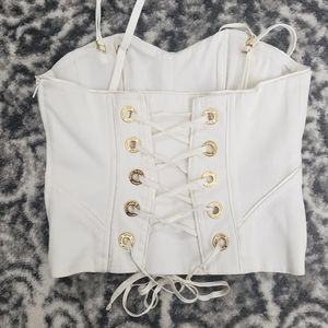 White corset top. Bebe